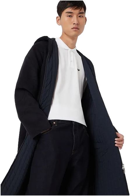 Polo in piquet mercerizzato con micro eagle EMPORIO ARMANI | Polo | 8N1FQ2 1JTKZ0100